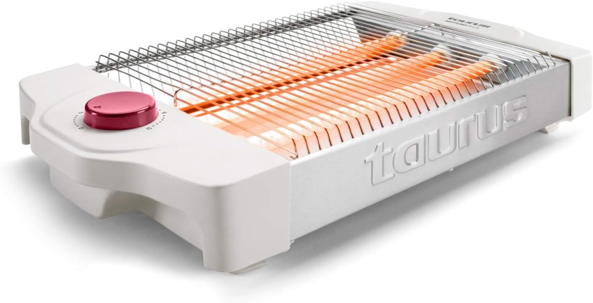 Platte Broodrooster 900 W met 12 Bruiningsniveaus en Automatische Uitschakeling