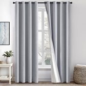 Boraboi ® Gordijnen voor Verduistering en Privacy met Thermische Isolatie en Geluiddemping, 140 x 260 cm, Set van 2, Blauw