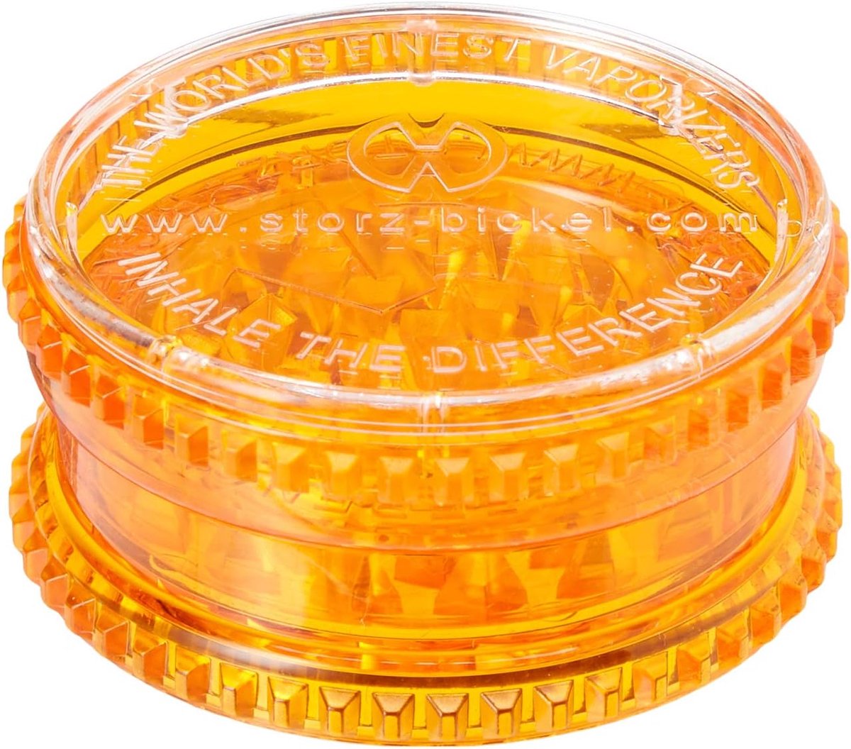 Kruidenmolen voor Vaporizer - 3-delig Design met Opbergkoffer - Oranje