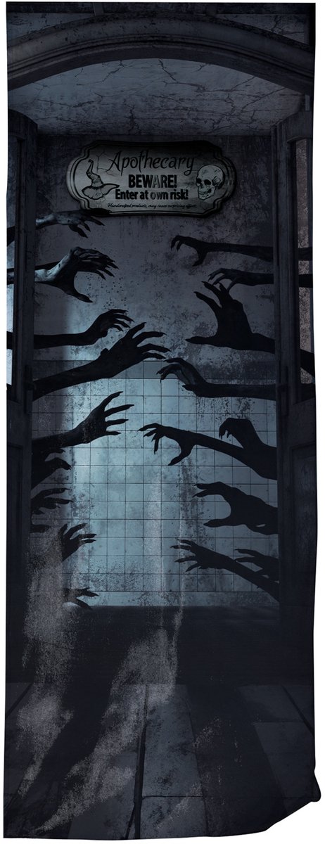 Deurgordijn - 'Scene Setter' - Creepy Curiosities - 2,15 meter