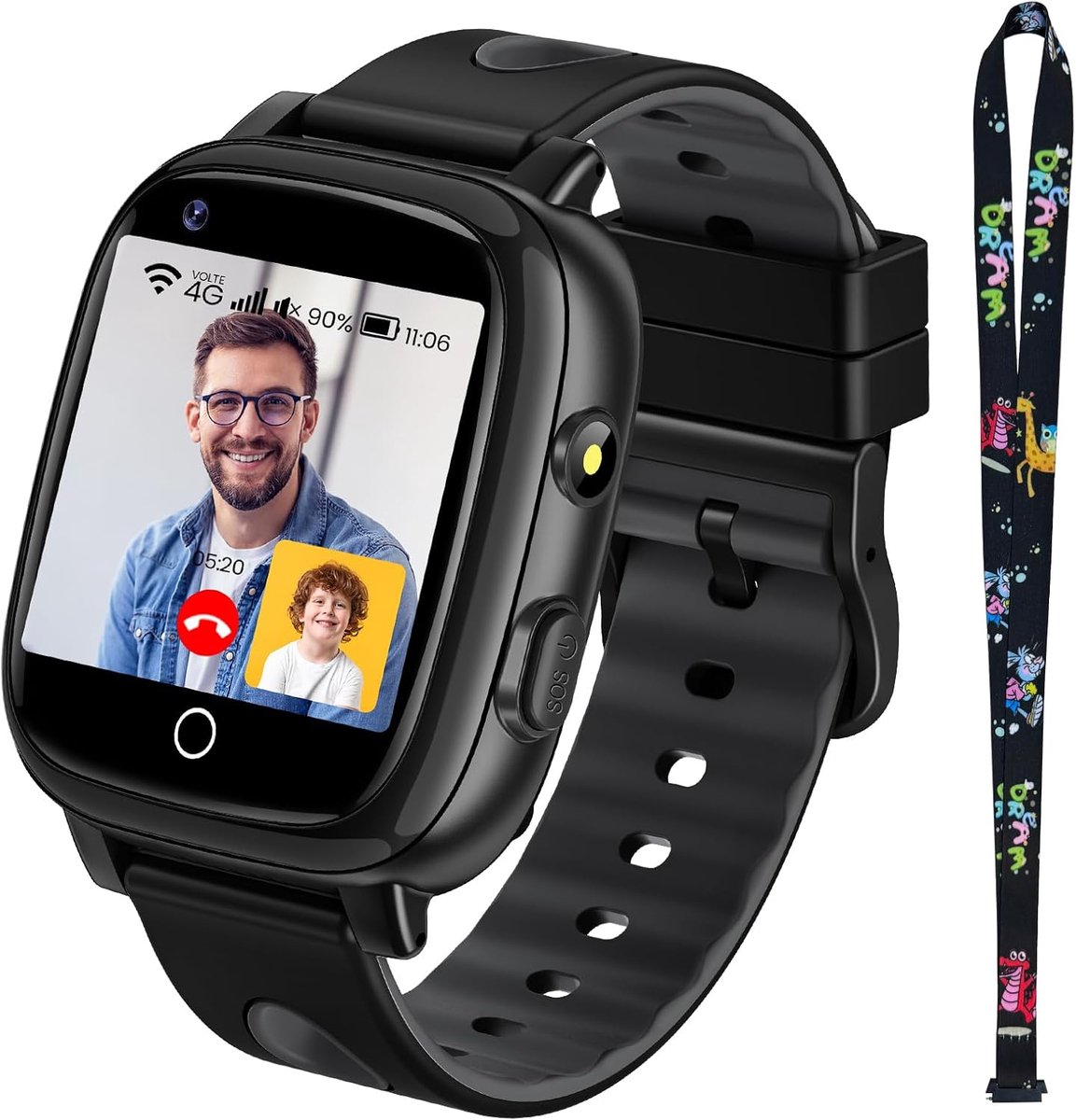 4G Smartwatch voor Kinderen - Waterdicht, GPS, Video en Telefoonfunctie, Geschikt voor Jongens en Meisjes van 5-14 Jaar
