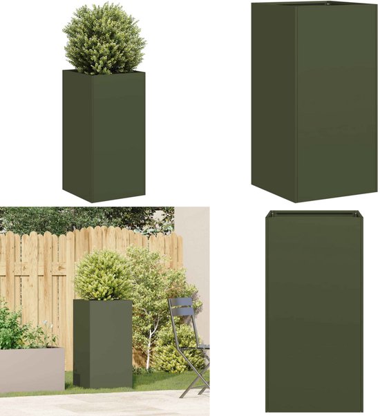 vidaXL Plantenbakken 2 st 49x47x46 cm roestvrij staal zilverkleurig