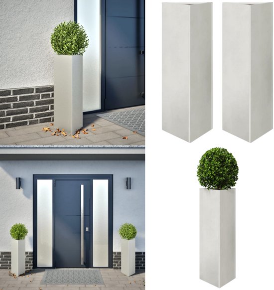 vidaXL Plantenbakken wandmontage 2 st 30x10x25 cm