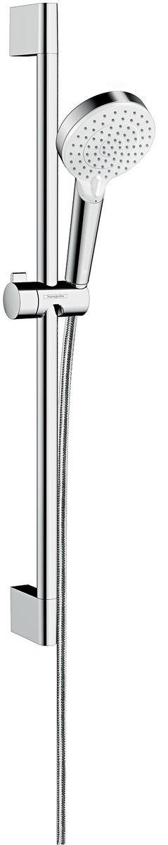 hansgrohe Crometta doucheset Vario EcoSmart met Unica'Croma glijstang 65 cm wit/chroom