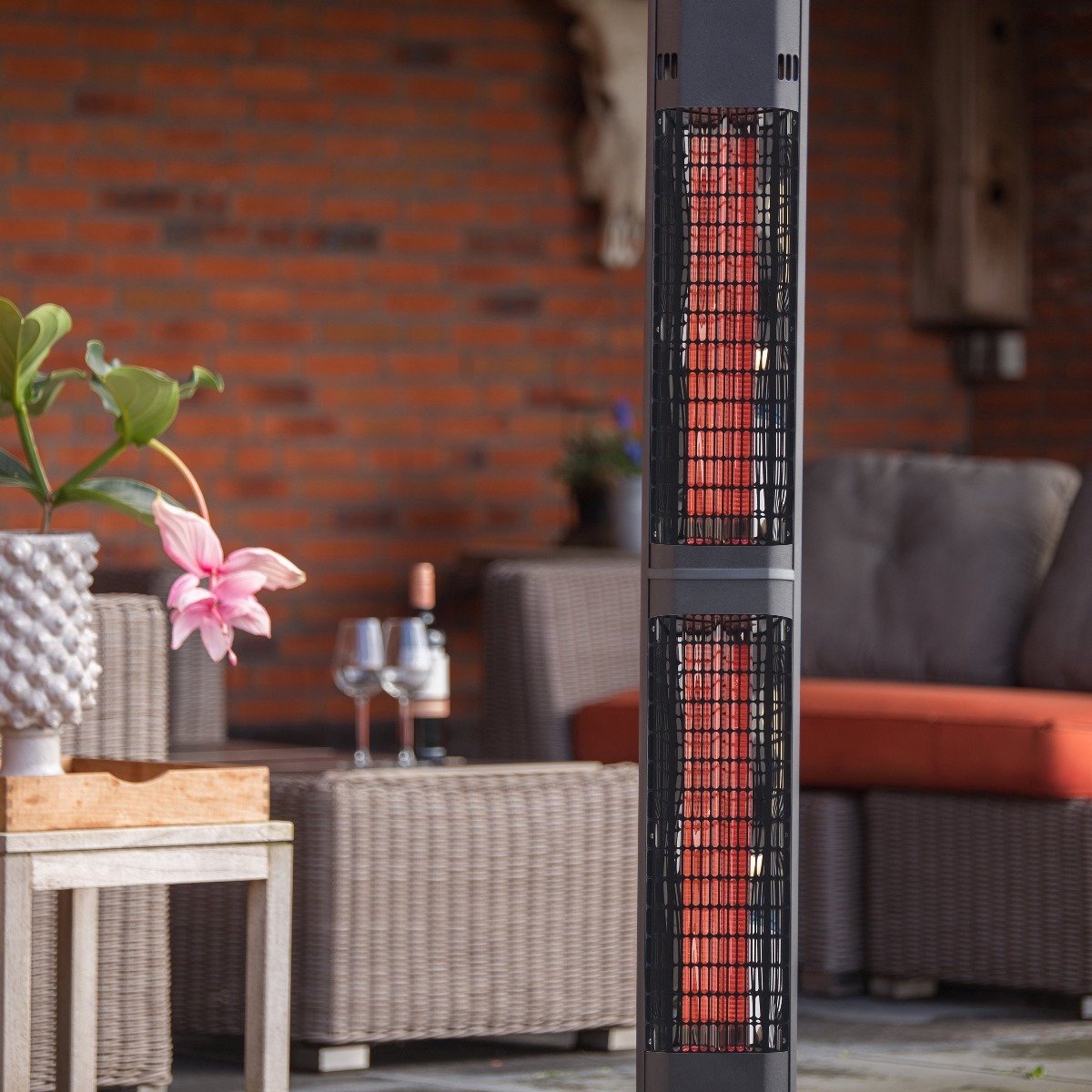 Sunred Valencia Dark 3000 W - Chauffage de terrasse sur pied - Noir