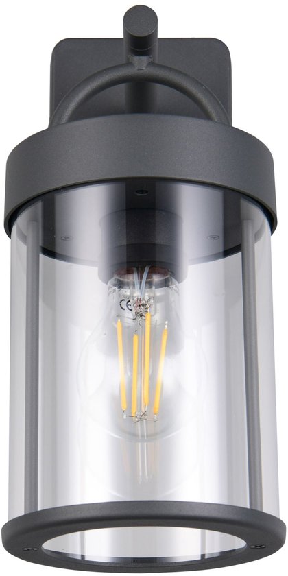 REALITY ALMERIA - Wandlamp - Antraciet - excl. 1x E27 4 W - Wandmontage - Buitenverlichting - IP44