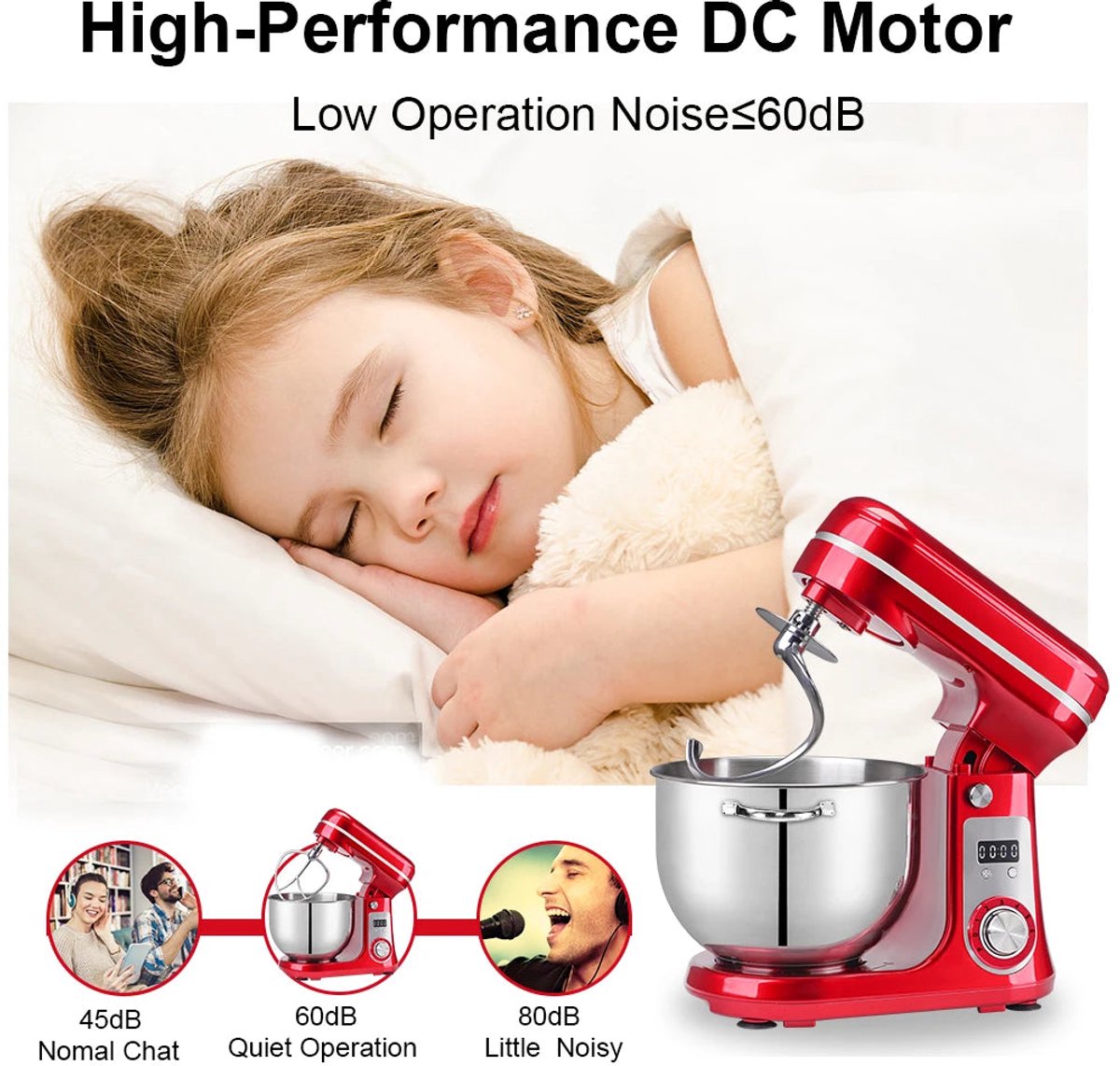 Keukenmachine - Keukenmixer - Foodprocessor - Keukenmachines & Mixers - Kitchenaid Keukenmachine - 6L Roestvrijstalen Kom – 1200W Krachtige Motor – 6 Snelheden – Zilver