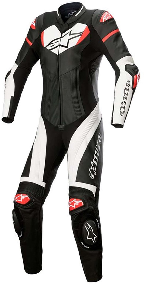 Alpinestars Stella Gp Plus 1Pc lederen pak Zwart Wit Helder Rood - Racepak