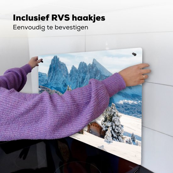 KitchenYeah® Protection plaque induction 90x52 cm - Paysage - Hiver - Neige - Protege plaque de cuisson - Couvre plaque induction - Protecteur d'induction - Cuisine