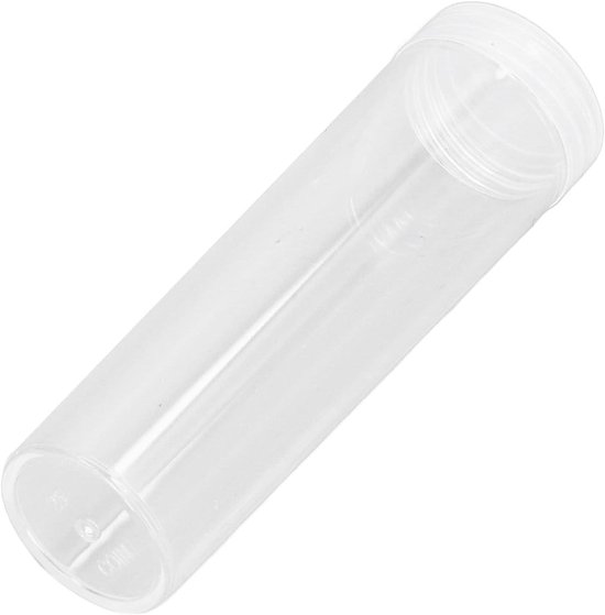 Omabeta Ronde, doorzichtige muntbuisjes, kunststof muntbuisjes, multifunctioneel, voor het bewaren van munten, 10 stuks, herbruikbaar voor kwarten voor munten van 25 mm