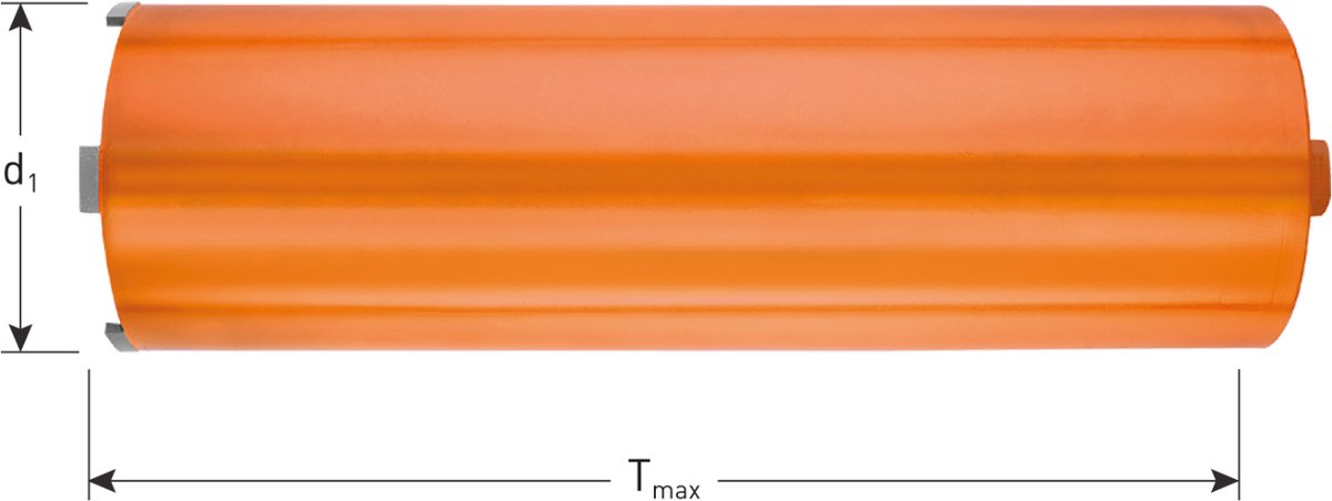 Rotec Diamantboor DROOG 62x400xM16 (4) 24x4,0x9,0