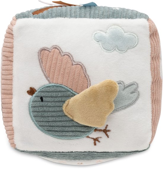 Jollein Baby Activiteitenkubus - Lovely Birds - Polyester - Sensorisch Speelgoed van Jollein — afbeelding 2
