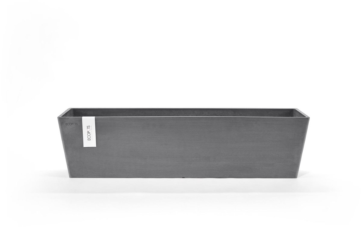 Ecopots Jardinière Bruges 80 - Gris - 80,8 x 20 x H20,3 cm