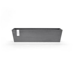 Ecopots Bruges 80 - Grey - 80,8 x 20 x H20,3 cm - Rechthoekige grijze bloempot / plantenbak