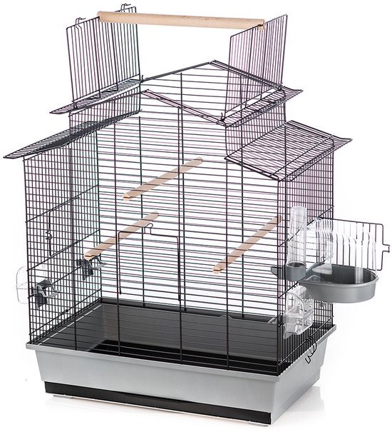 CAGE IZA 3 58x38x65cm gris/noir