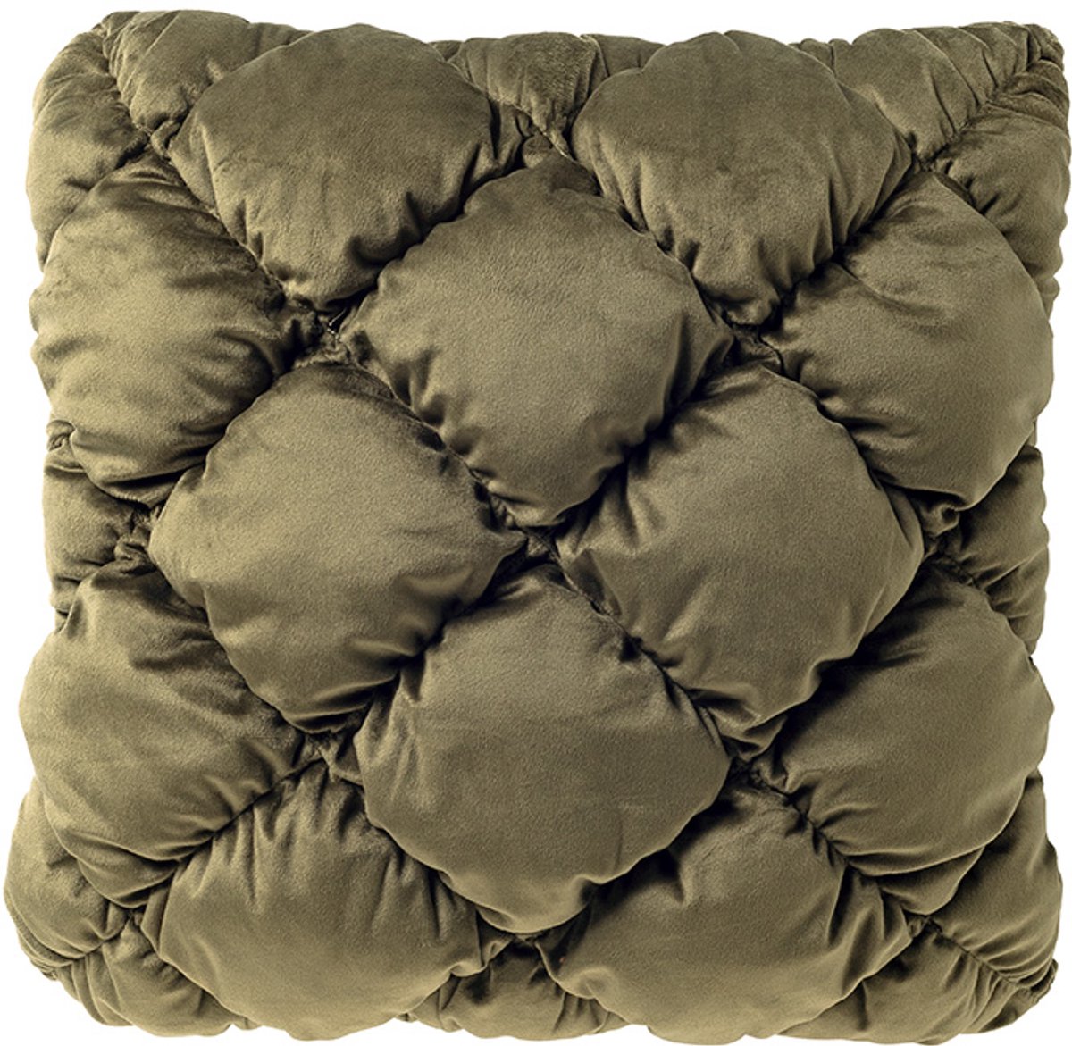 Dutch Decor SOOF - sierkussen 45x45 cm - geruit gewatteerd - Mayfly - groen - Inclusief binnenkussen - Luxe kussens voor woonkamer & bank