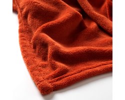 Dutch Decor - HARVEY - Plaid 150x200 cm - superzachte deken van fleece - Potters Clay - oranje terra