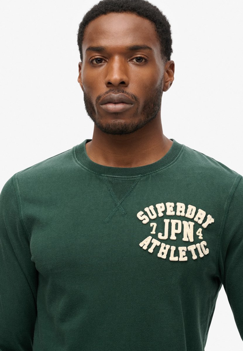 Superdry Vintage Athletic top met lange mouwen Heren Tops Groen