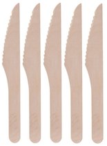 40x couteaux en bois couverts jetables