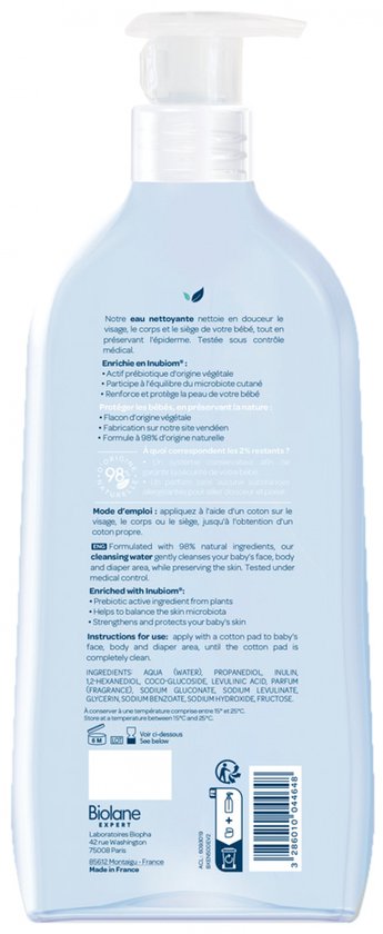 Physiobébé Leave-In Cleansing Water - 4 x 500 ml Mustela