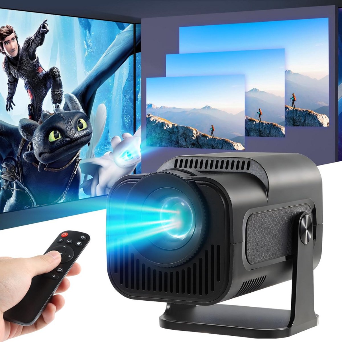 Mini beamer - Projector - Beamerscherm - Projectiescherm - Outdoor & Indoor Projector -