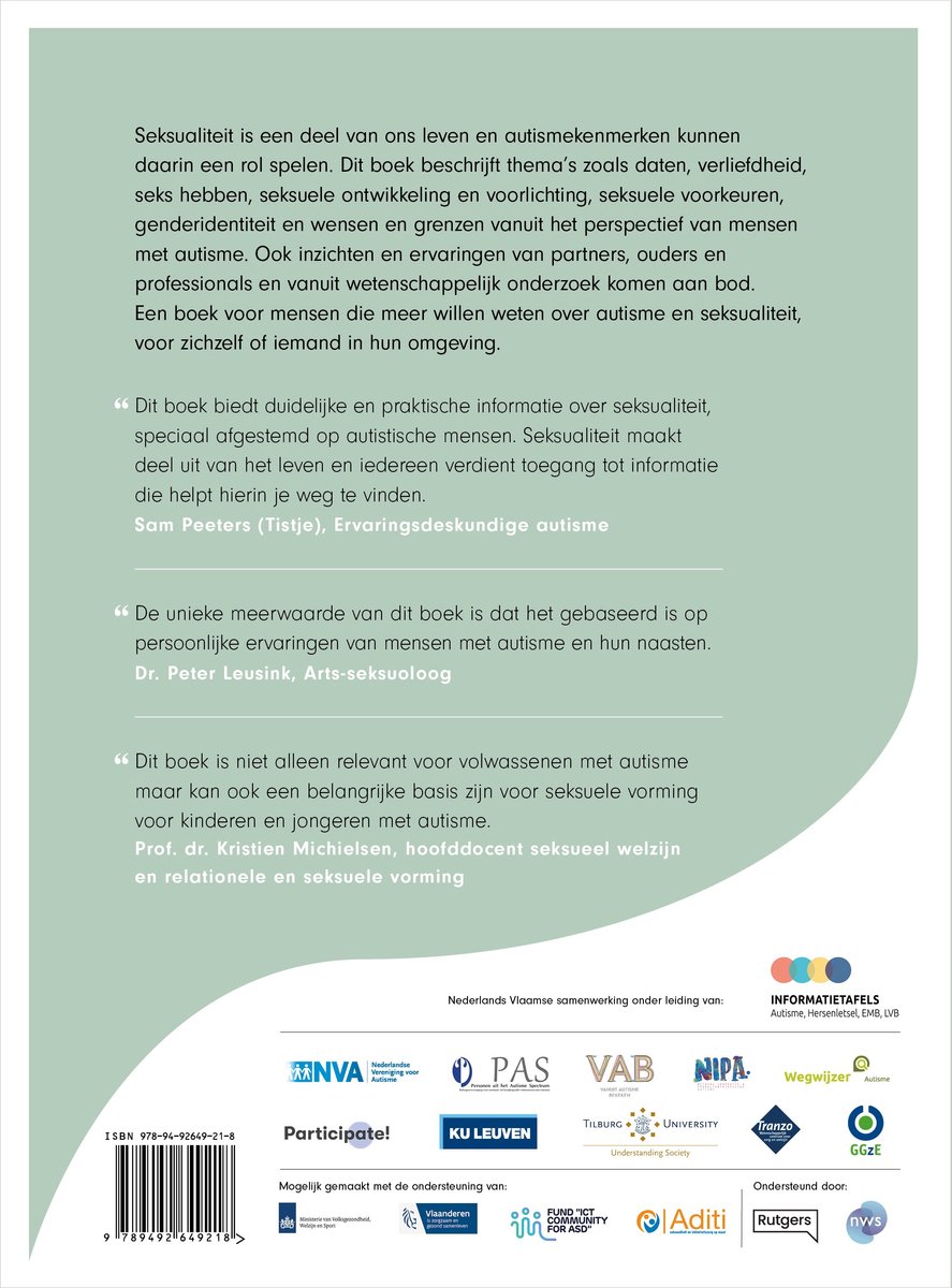 Autisme en seksualiteit - back cover