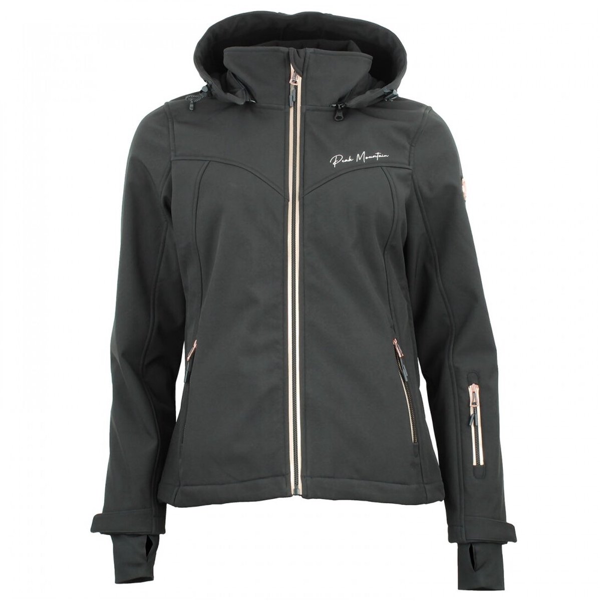 Damesjas Peak Mountain Softshell Amaleoff Zwart