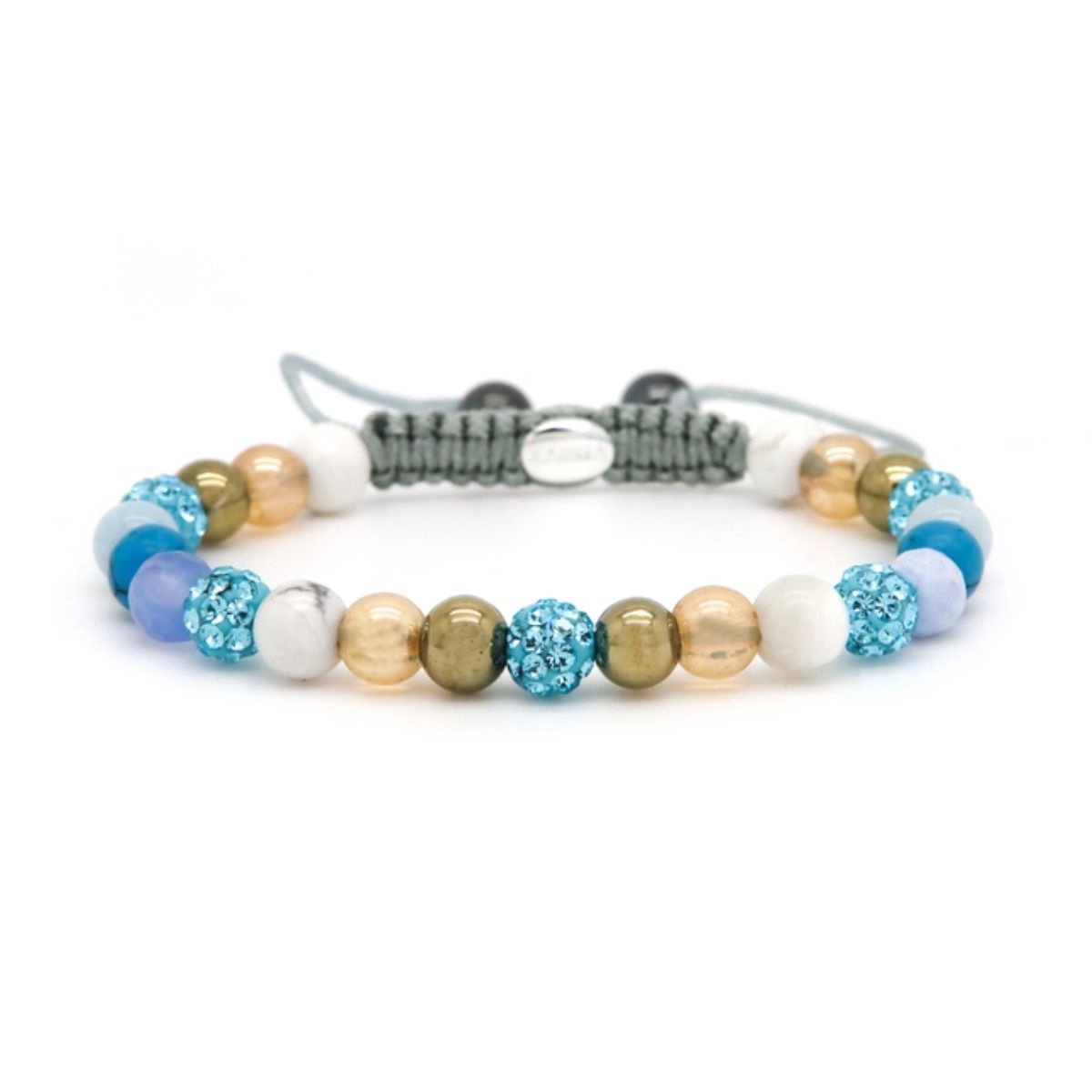 Karma Armband Spiral Skylar Blue Crystal