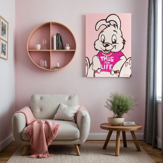 Banksy Graffiti - Canvas Schilderij 32x45 cm - Schilderijen Woonkamer