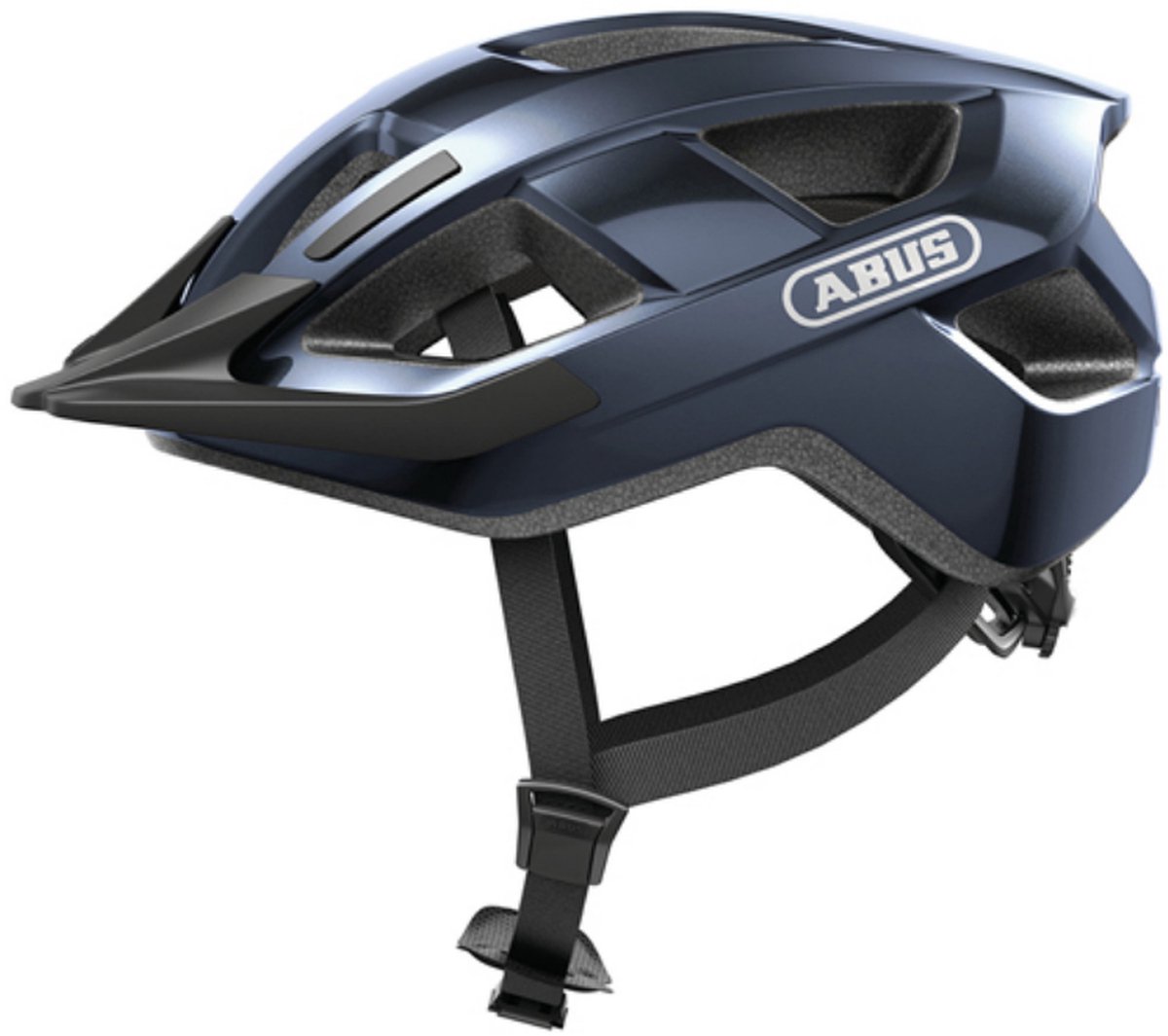 Fietshelm ABUS ADURO 3.0 LED midnight blue S - 51-55 cm - blauw - Geschikt voor gebruik op elektrische fietsen - stadsfietsen - 295 g