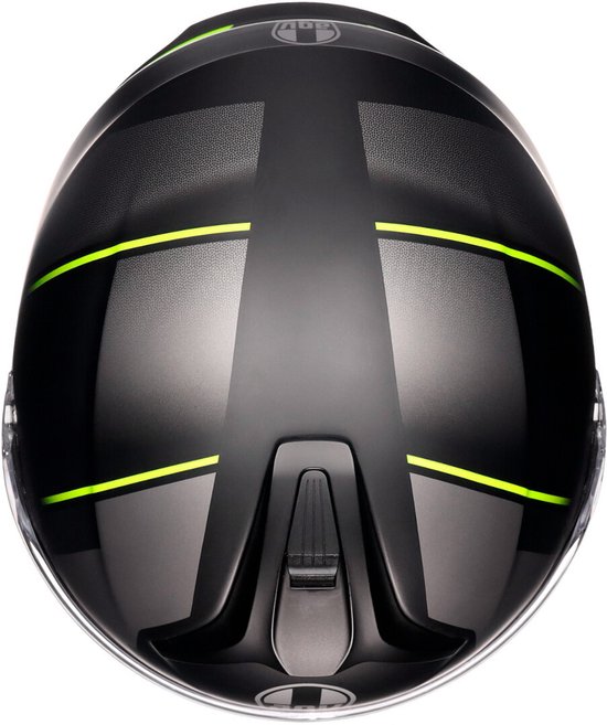 Casque moto AGV Tourmodular Perception noir mat jaune fluo casque système XL