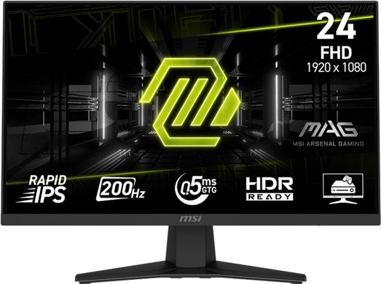 MSI MAG 244F - Full HD Gaming Monitor - Rapid IPS - 200hz - 24 inch
