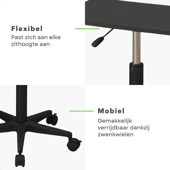 Sold at Auction: Een houten bijzettafel op wielen