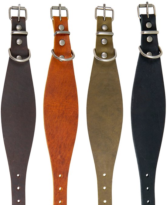 Animal Boulevard Ab30115 - Hals- En Leibanden - Hond - Ab Country Leather Whippet Halsband Bruin-26-30cm - Maat: 26-30cm - 199037