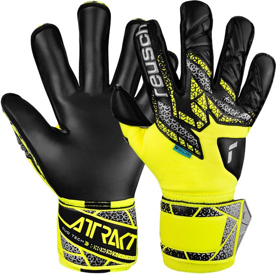 Reusch Attrakt Duo Evolution Yellow Silver Keepershandschoenen