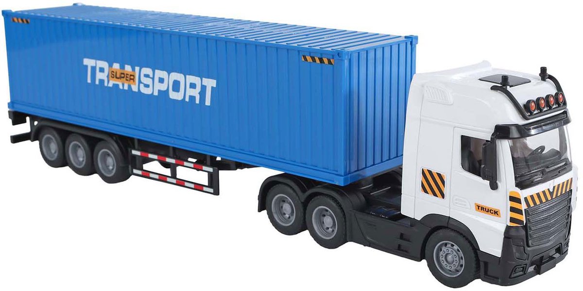 2-Play Vrachtwagen met oplegger - Frictie, licht en geluid - 38 cm
