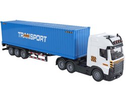 2-Play Vrachtwagen met oplegger - Frictie, licht en geluid - 38 cm