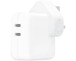 Apple Originele Power Adapter 2x USB-C – MacBook oplader – Verenigd Koninkrijk – 35W – Wit