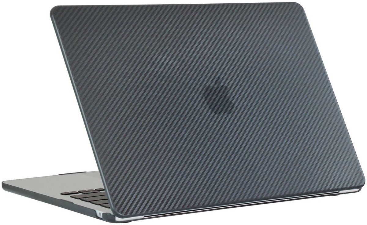 Mobigear Laptophoes geschikt voor Apple MacBook Air 13 Inch (2022-2026) Hoes Hardshell Laptopcover MacBook Case | Mobigear Carbon - Zwart - Model A2681 / A3113 / A3240 / A3449