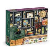 Galison Puzzle 500 Pezzi - Celestial Owl - Gufo Celeste Con Libri, Lamina Metallizzata, 50x50 Cm - 2