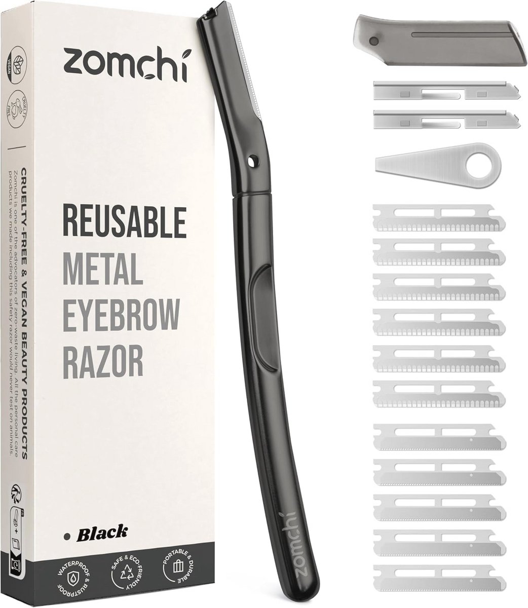 Dermaplaning-tool voor gezicht met 11 navulmesjes - Precisie gezichtsscheermes voor een perfect resultaat en pijnloze haarverwijdering