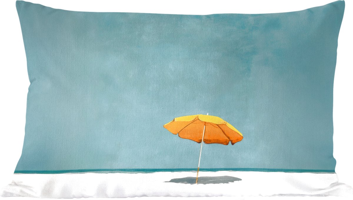 Sierkussens - Kussentjes Woonkamer - 50x30 cm - Parasol - Geel - Strand - Zee