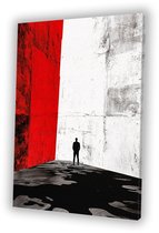 Silhouet en contrast in minimalisme - Eenzaamheid canvas schilderijen - Wanddecoratie canvas silhouet - Minimalisme - Wanddecoratie klassiek - Slaapkamer muurdecoratie - canvas 60x90 cm