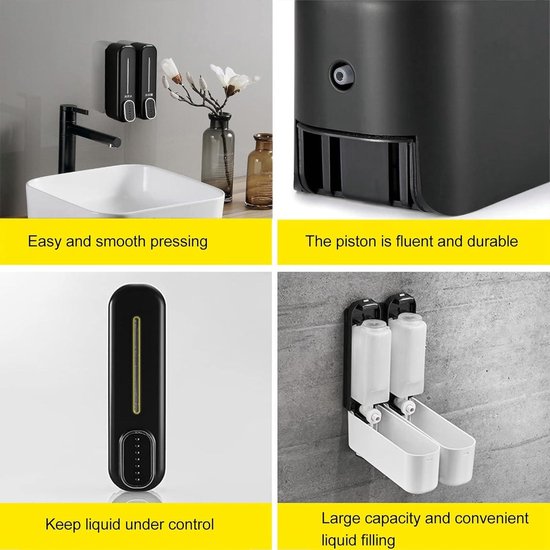 Anlising 2CPS zeepdispenser voor wandbevestiging, 450ML