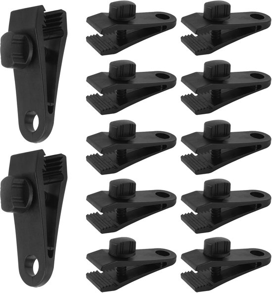 ZONADAH Tentzeilclips 10 Stuks – Verstelbaar, Winddicht, Met Vergrendeling, Tot 5 Kg Draagkracht, Voor Luifel, Zeil, Camping En Overkapping