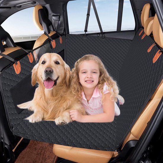 Doctor Bark Honden 1-zits autodeken voor de achterbank, all-side bescherming met ritssluiting voor alle auto's en SUV's, L in zwart Doctor Bark Honden 1-zits autodeken voor de achterbank, all-side bescherming met ritssluiting voor alle auto's en SUV's, L in zwart