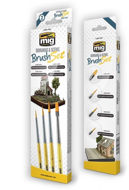 Mig - Set Dioramas et pinceaux scéniques (Mig7601)