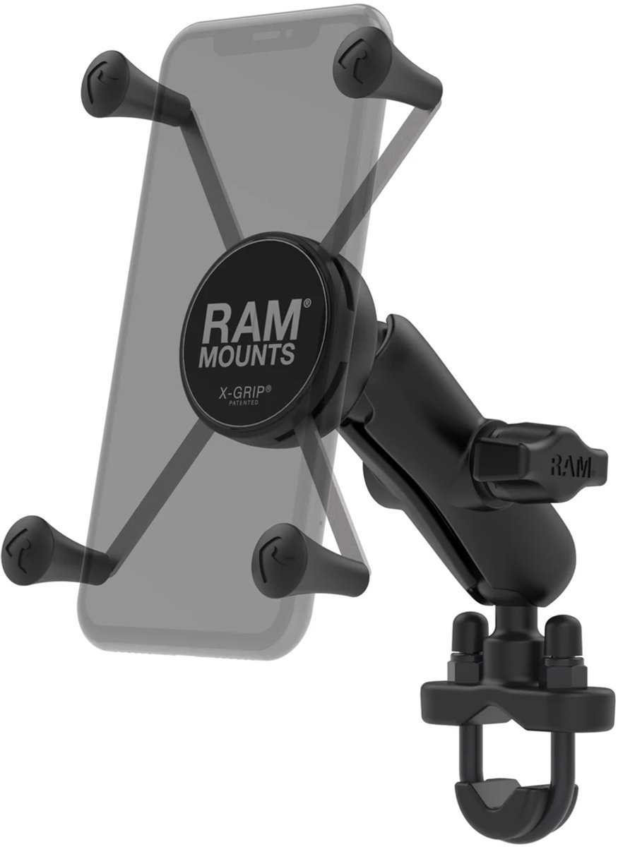 RAM Mounts X-Grip® U-Bolt Telefoonhouder Fiets / Scooter / Motor - Universeel - Groot - Zwart