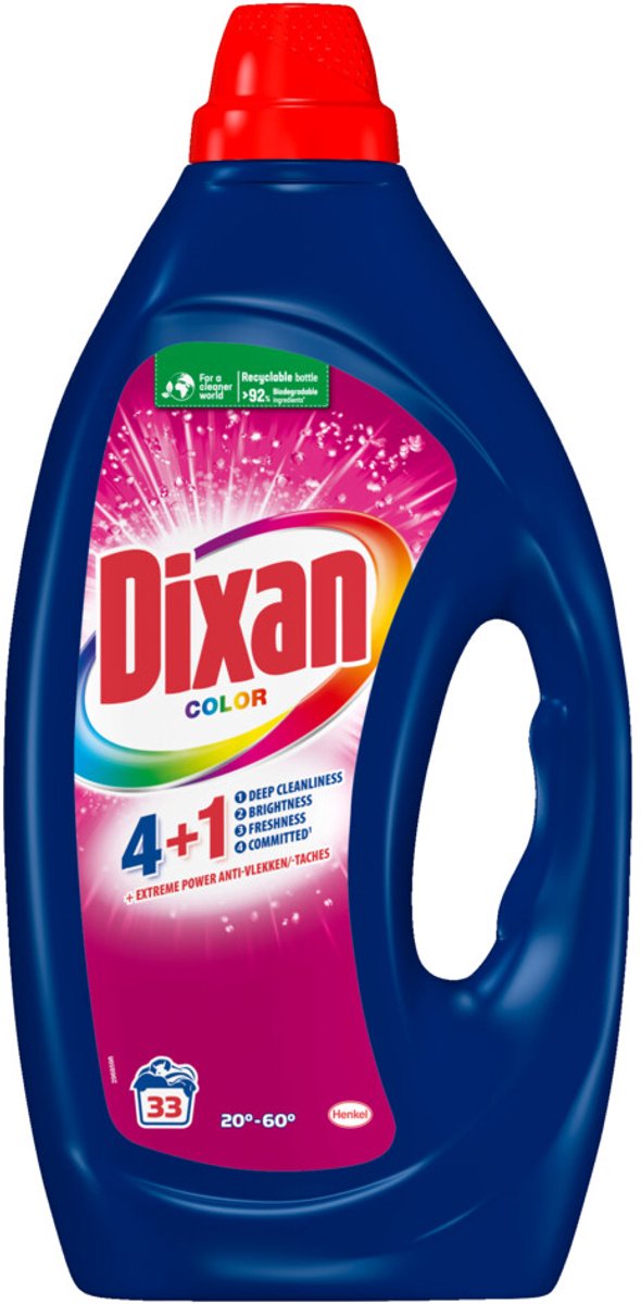 Goedkoopste Dixan Vloeibaar Wasmiddel Color - 33 wasbeurten 1,485 liter