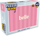 Puzzel Roze - Gestreept - Belle - Legpuzzel - Puzzel 500 stukjes